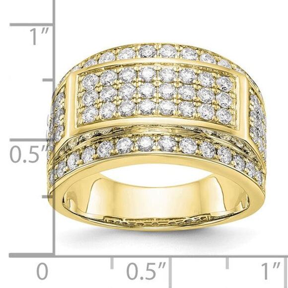 IBGoodman 14k 2 carat Lab Grown Diamond Men's Ring - Picture 6 of 8